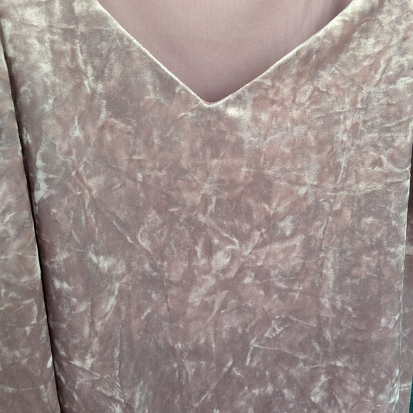 VENUS Tops Venus Cold Shoulder Crushed Velvet Blush Pink Blouse